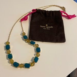 Kate Spade Gold Necklace with Azul Stones
